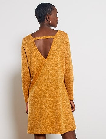 Vestido tipo jersey con cierre trasero - Kiabi