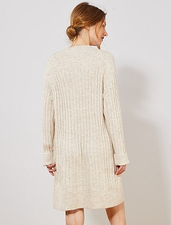 Vestido tipo jersey con escote pronunciado - Kiabi