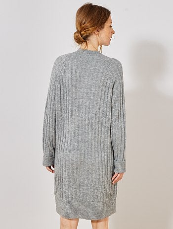 Vestido tipo jersey con escote pronunciado - Kiabi