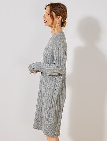 Vestido tipo jersey con escote pronunciado - Kiabi