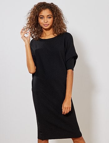 Vestido tipo jersey con manga de murciélago - Kiabi