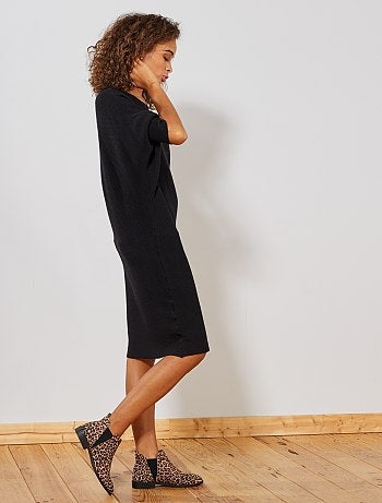 Vestido tipo jersey con manga de murciélago - Kiabi