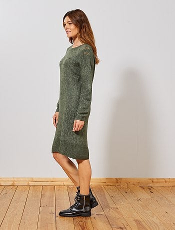 Vestido tipo jersey con motivo de espigas - Kiabi