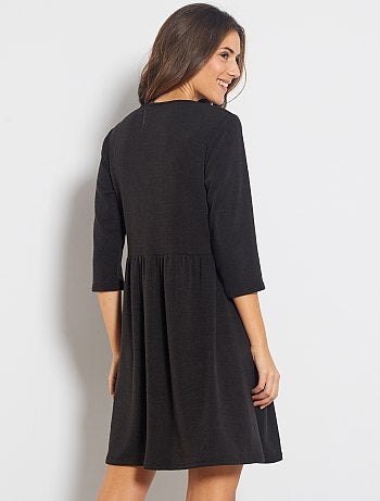 Vestido tipo jersey corte skater - Kiabi