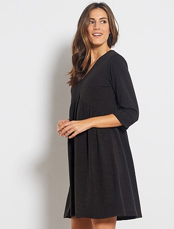 Vestido tipo jersey corte skater - Kiabi