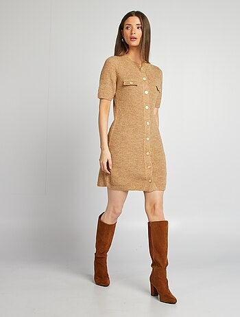 Vestido tipo jersey corto de punto