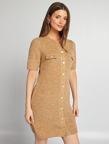 Vestido tipo jersey corto de punto