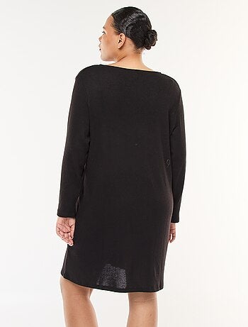 Vestido tipo jersey corto de punto grueso