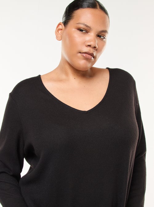 Vestido tipo jersey corto de punto grueso - Kiabi