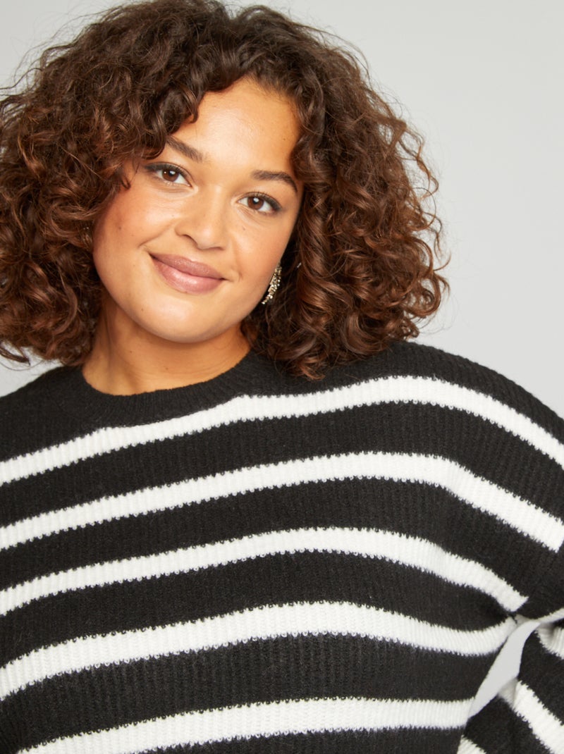 Vestido tipo jersey corto de punto NEGRO - Kiabi