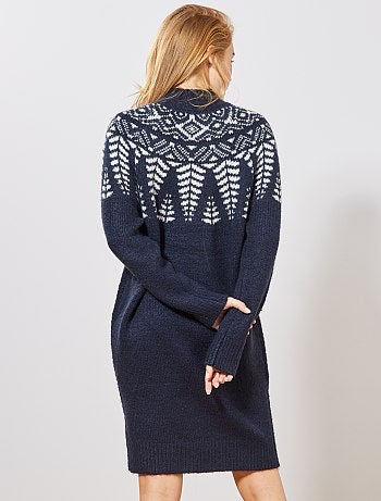 Vestido tipo jersey de jacquard - Kiabi