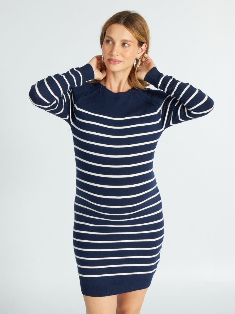 Vestido tipo jersey de lactancia AZUL - Kiabi