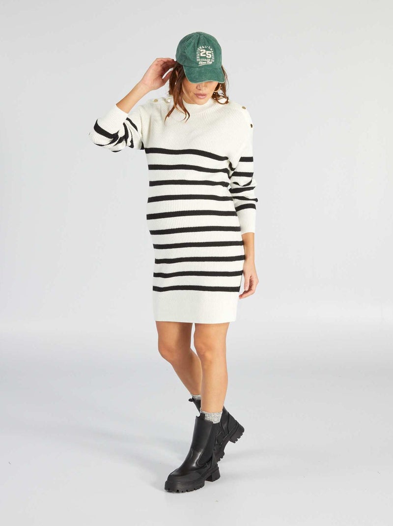 Vestido tipo jersey de lactancia BLANCO - Kiabi