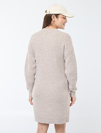 Vestido tipo jersey de lactancia con cierre de botones