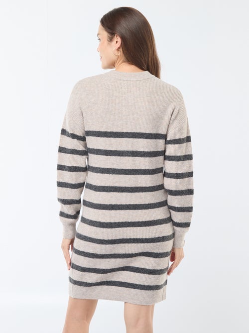 Vestido tipo jersey de lactancia con cierre de botones - Kiabi