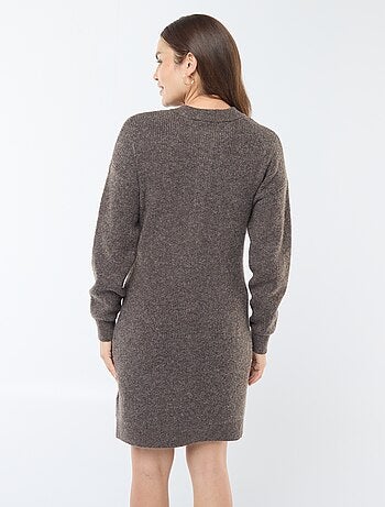 Vestido tipo jersey de lactancia con cierre de botones