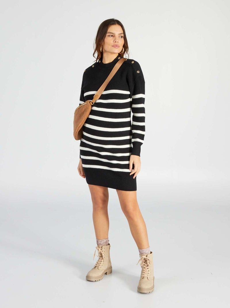 Vestido tipo jersey de lactancia NEGRO - Kiabi