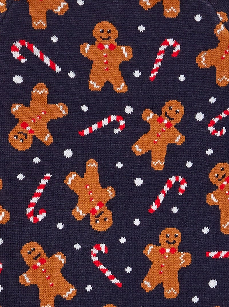 Vestido tipo jersey de Navidad AZUL - Kiabi