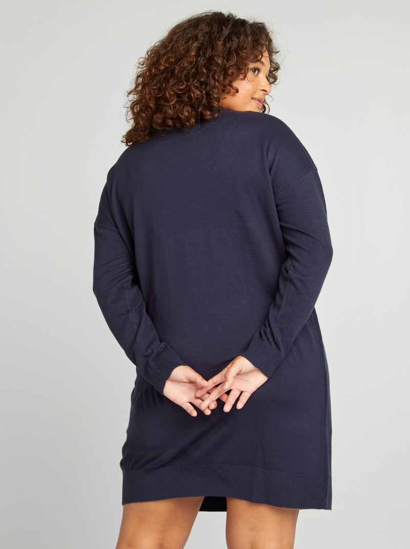 Vestido tipo jersey de Navidad AZUL - Kiabi