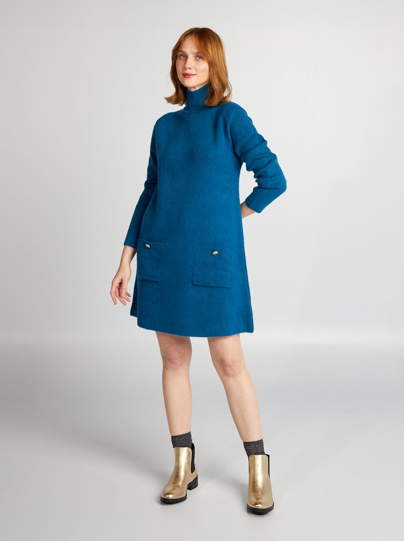 Vestido tipo jersey de punto AZUL - Kiabi