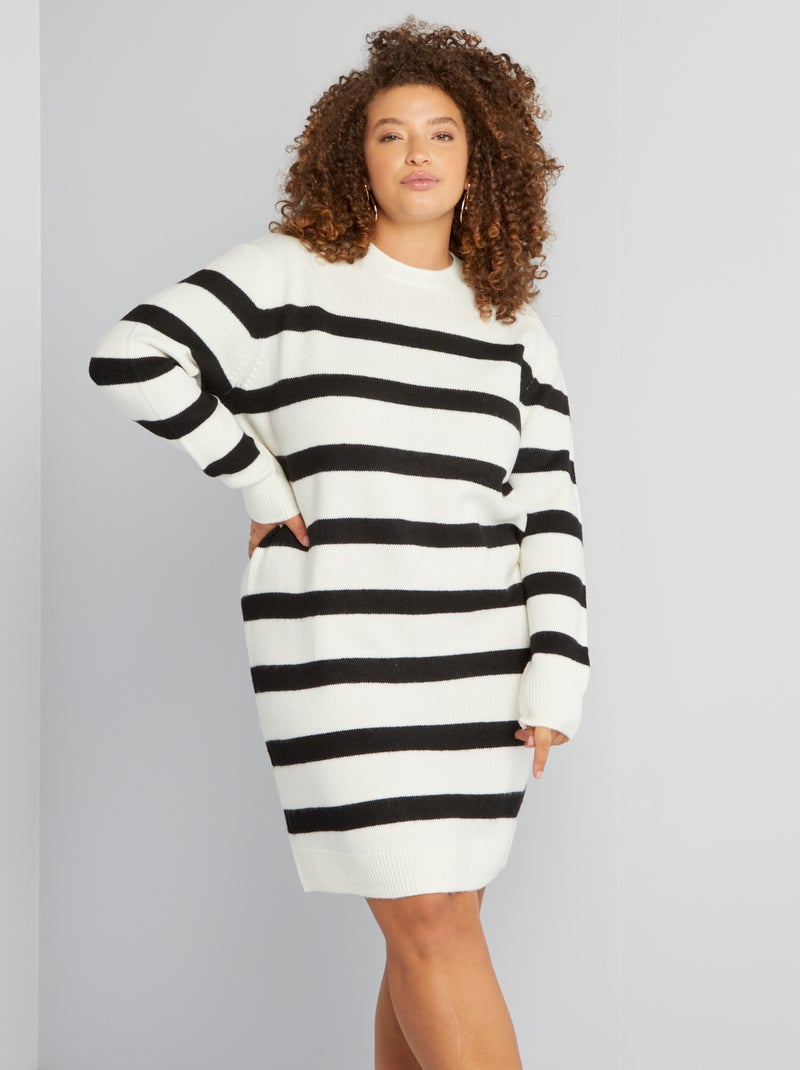 Vestido tipo jersey de punto BLANCO - Kiabi