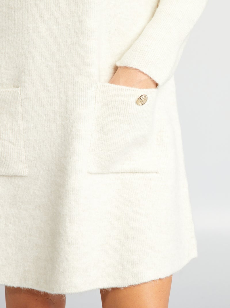Vestido tipo jersey de punto BLANCO - Kiabi