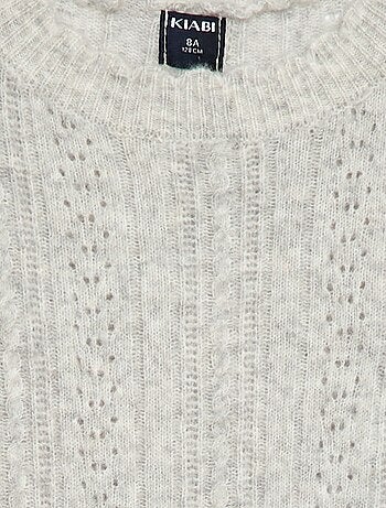 Vestido jersey de punto calado
