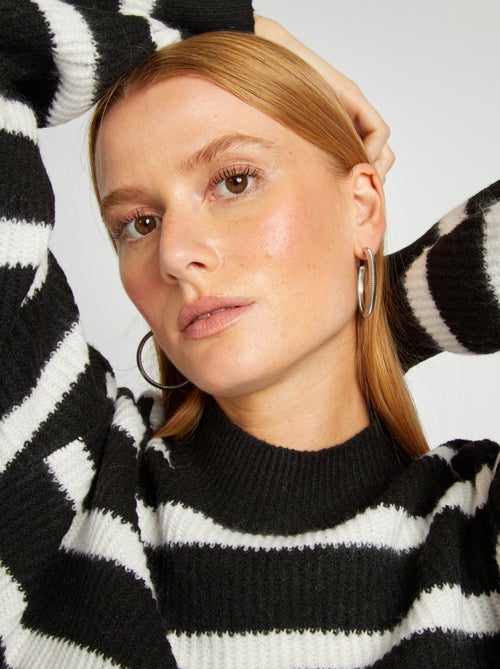 Vestido tipo jersey de punto con cuello ajustado - Kiabi