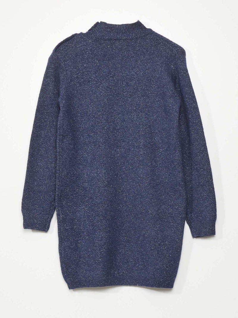 Vestido tipo jersey de punto con cuello alto NEGRO - Kiabi