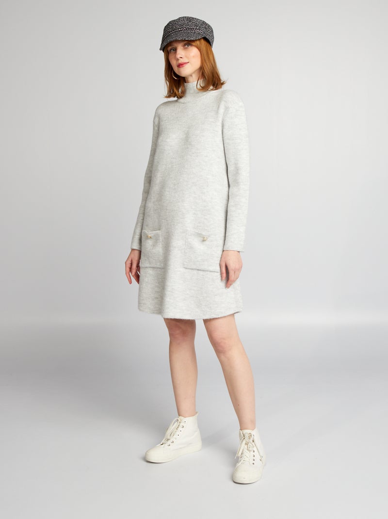 Vestido tipo jersey de punto GRIS - Kiabi