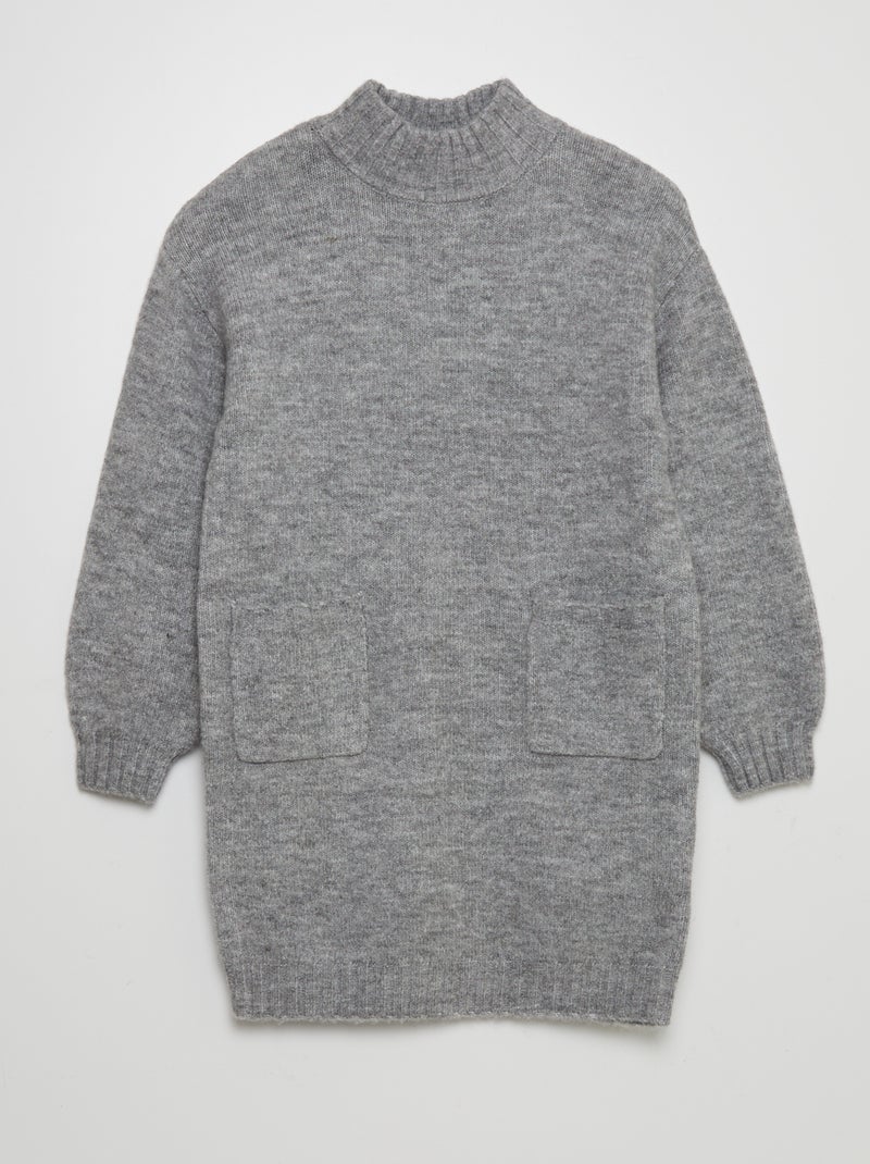 Vestido tipo jersey de punto GRIS - Kiabi