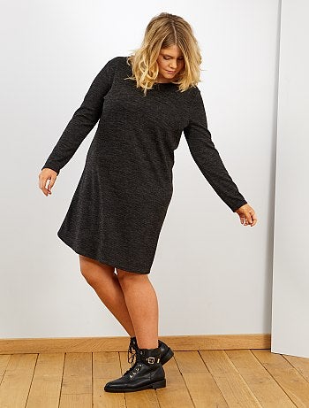 Vestido tipo jersey de punto jaspeado - Kiabi