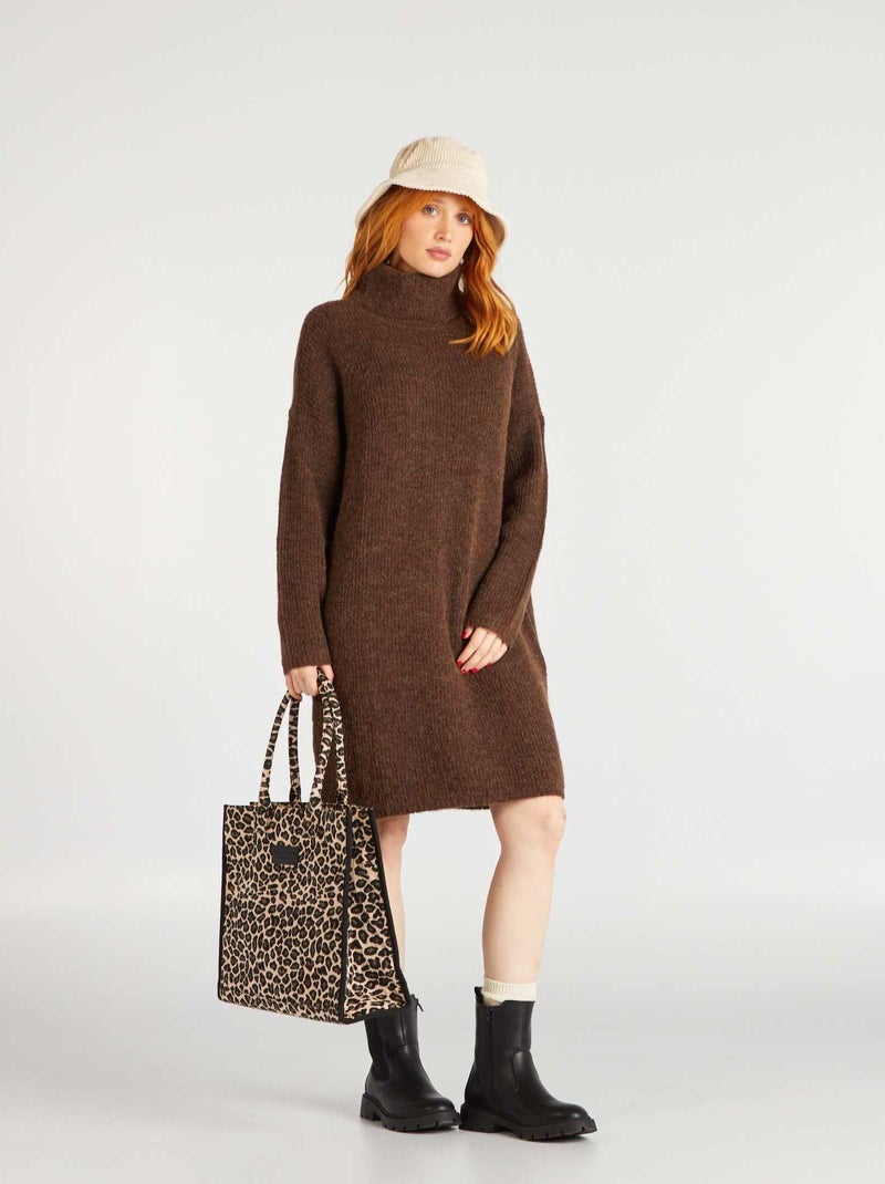 Vestido tipo jersey de punto 'JDY' MARRON - Kiabi