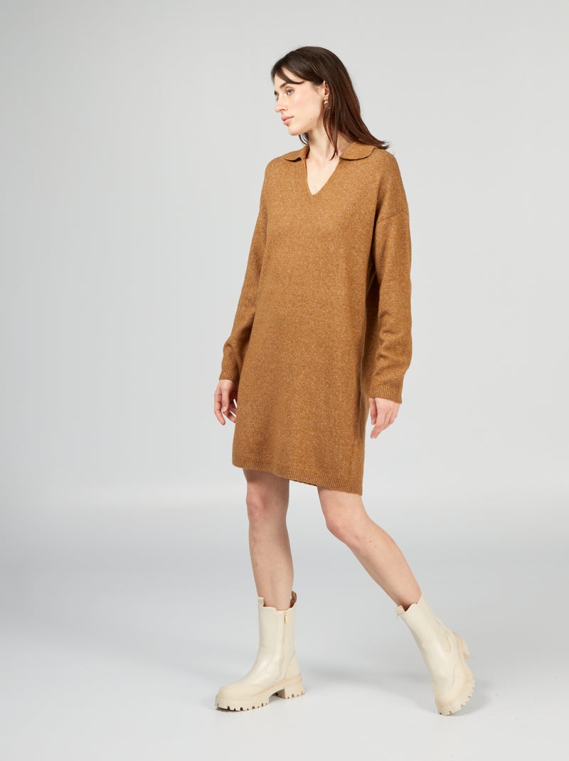 Vestido tipo jersey de punto 'JDY' MARRON - Kiabi
