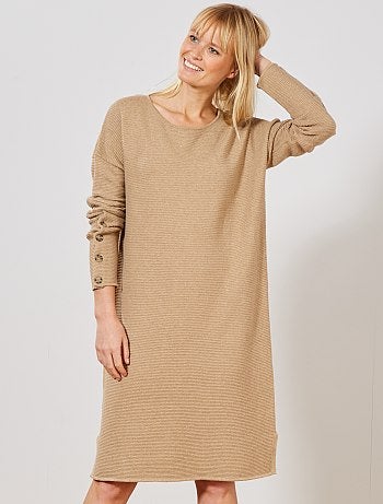Vestido tipo jersey de punto ottoman - Kiabi