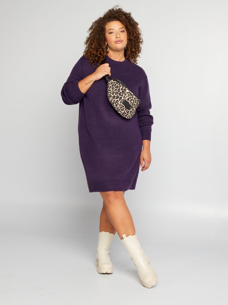 Vestido tipo jersey de punto PURPURA - Kiabi
