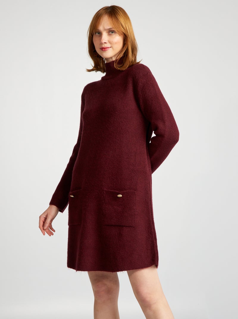Vestido tipo jersey de punto ROJO - Kiabi