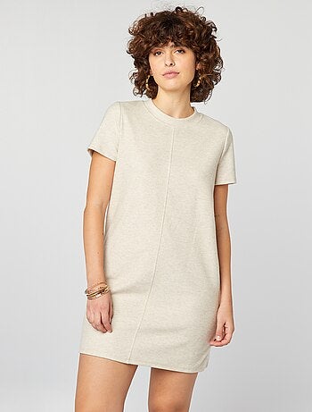 Vestido tipo jersey de punto suave de canalé