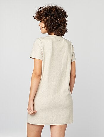 Vestido tipo jersey de punto suave de canalé
