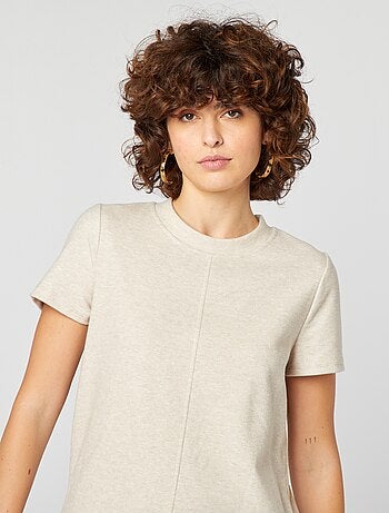 Vestido tipo jersey de punto suave de canalé