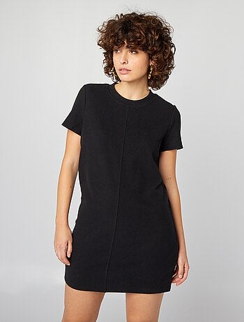 Vestido tipo jersey de punto suave de canalé
