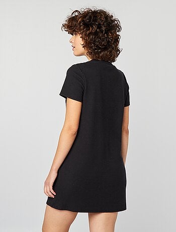 Vestido tipo jersey de punto suave de canalé
