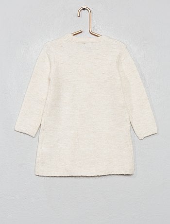 Vestido tipo jersey de punto suave efecto 'borlas' - Kiabi