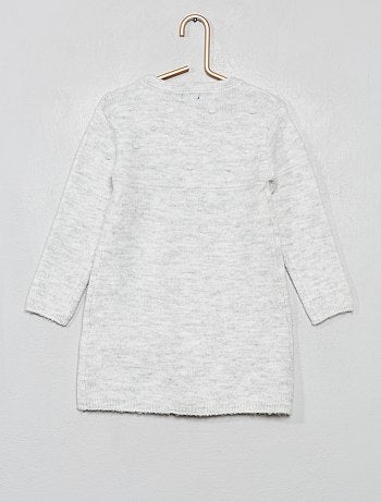 Vestido tipo jersey de punto suave efecto 'borlas' - Kiabi