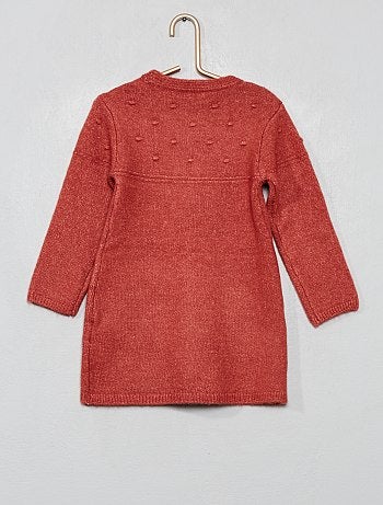 Vestido tipo jersey de punto suave efecto 'borlas' - Kiabi