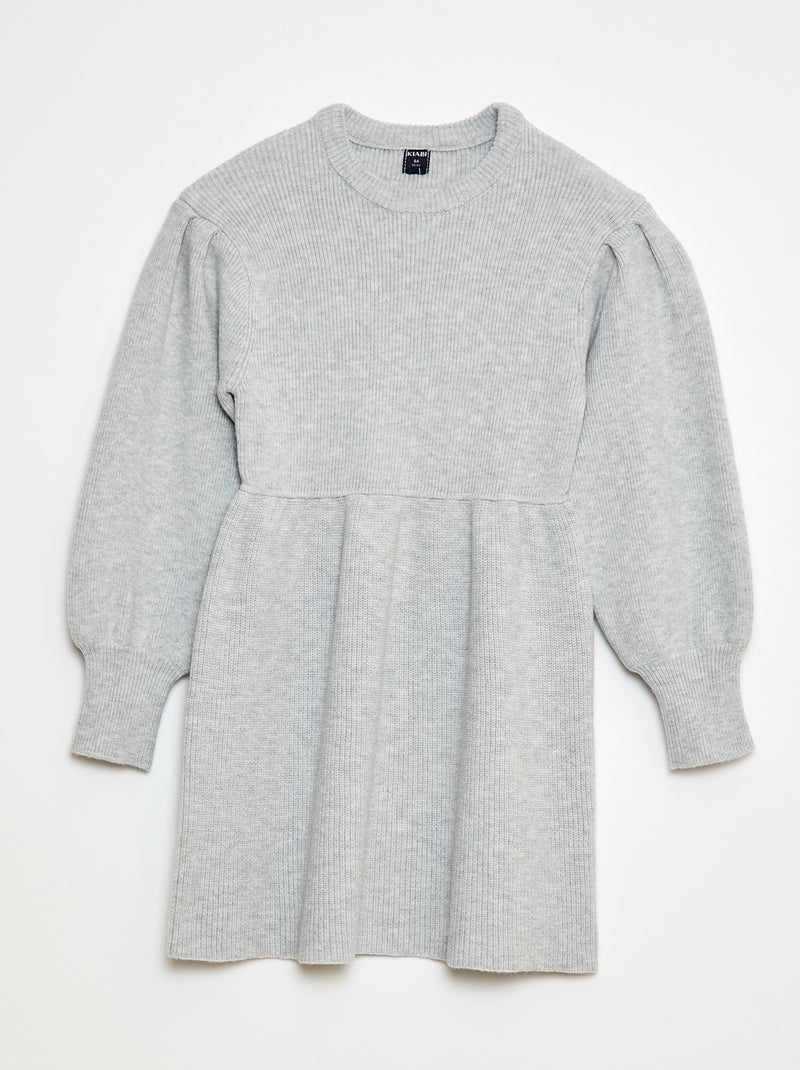 Vestido tipo jersey de punto suave Gris - Kiabi