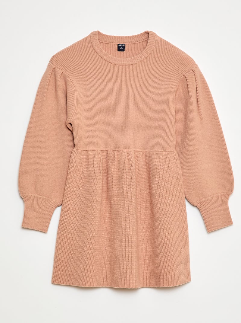 Vestido tipo jersey de punto suave Rosa - Kiabi