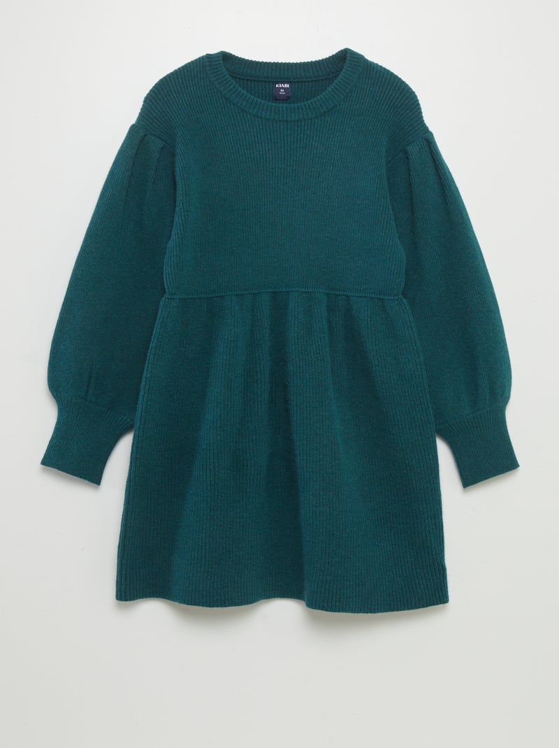 Vestido tipo jersey de punto VERDE - Kiabi