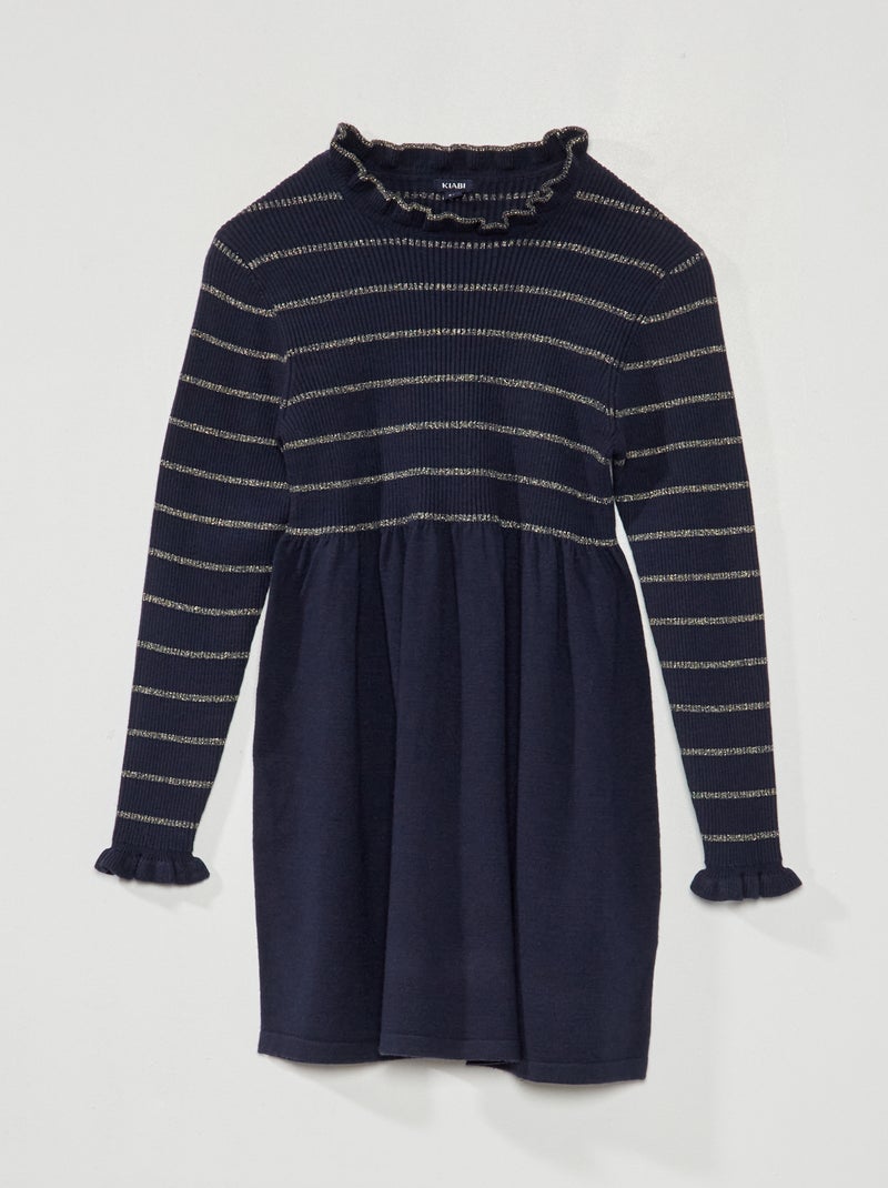Vestido tipo jersey de rayas AZUL - Kiabi