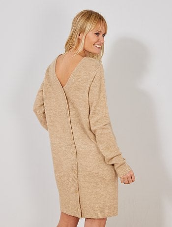 Vestido tipo jersey efecto chaleco - Kiabi